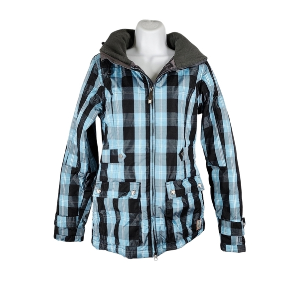 BURTON SNOWBOARD THE WHITE COLLECTION PLAID WINTER COAT - Picture 1 of 11